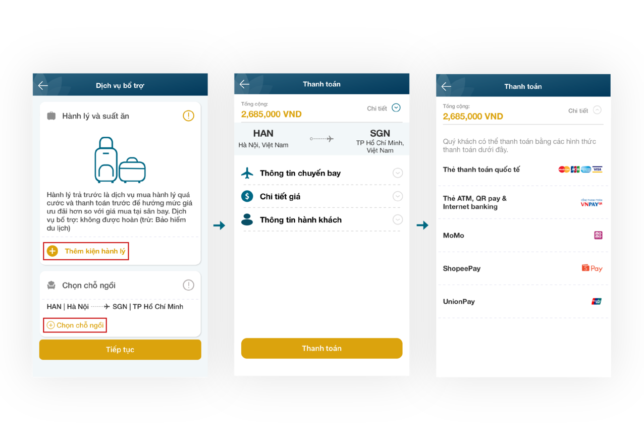 Giữ giá tốt trên app bước 3.3.