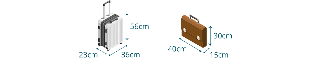 VNAの機内持ち込み手荷物のサイズ